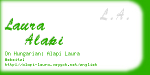 laura alapi business card